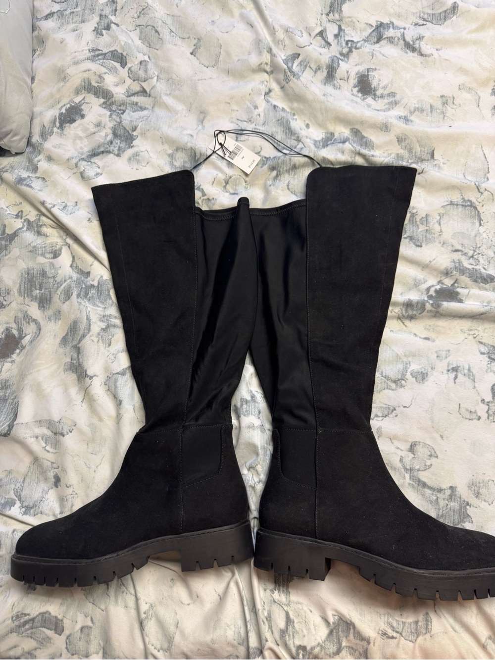 Lane Bryant Black Knee-High Heeled Boots
